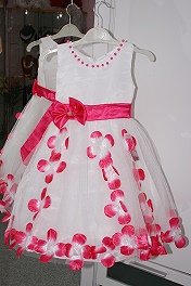 Mädchenkleid Einschulung Blumenmädchen Pink 116