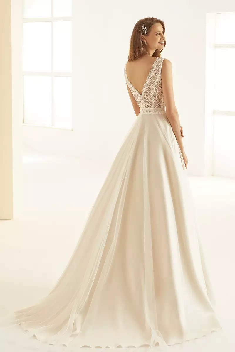 Brautkleid Hochzeitskleid Arcada A-Linie Ivory/Nude